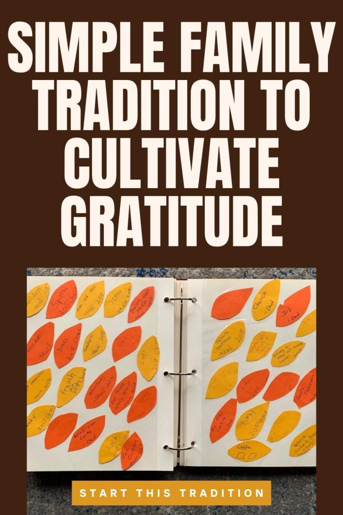 thanksgiving family tradition pinterest graphic