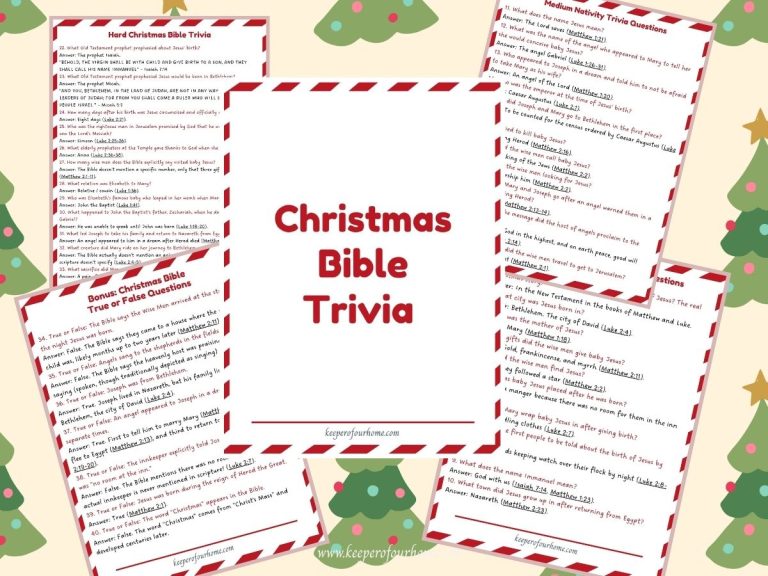 40+ Christmas Bible Trivia Questions and Answers (Free Printable!)