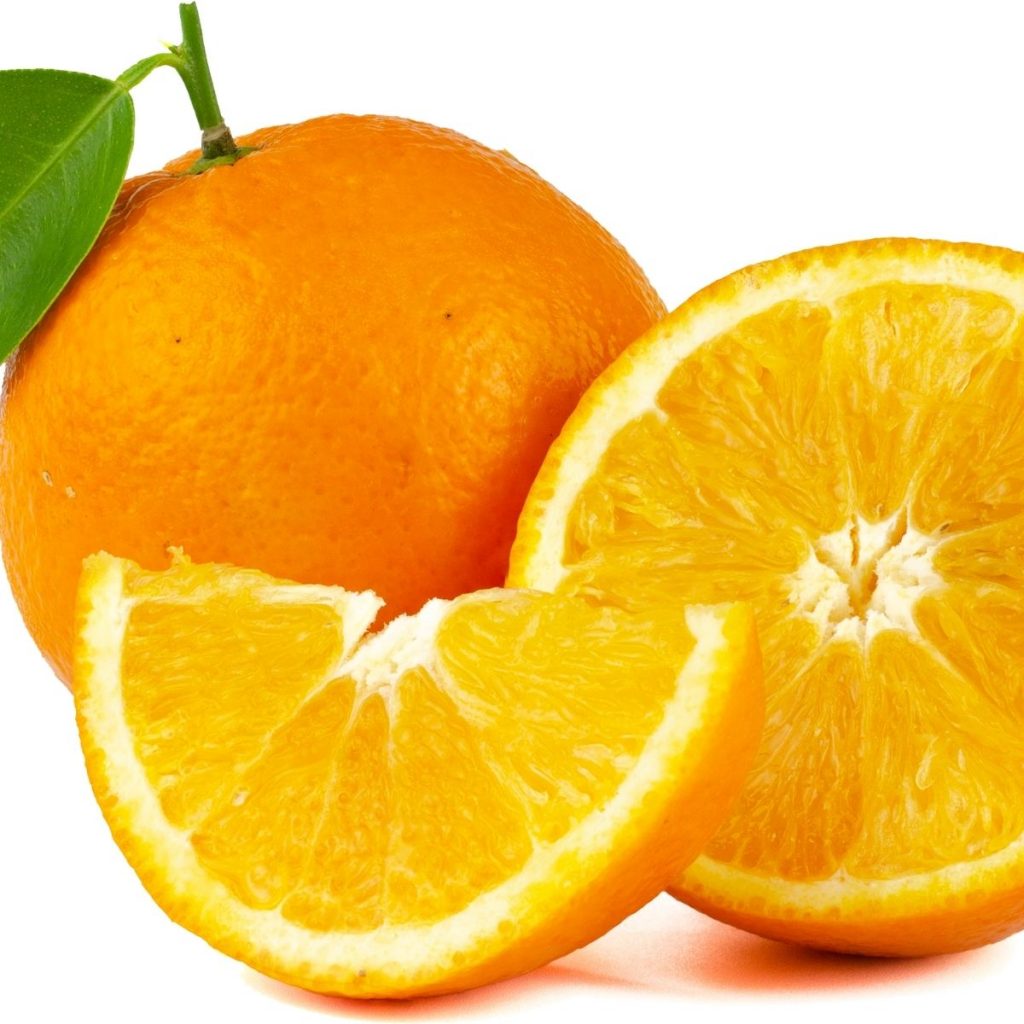 cut fresh oranges