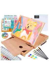 table top easel and paints beginners kit