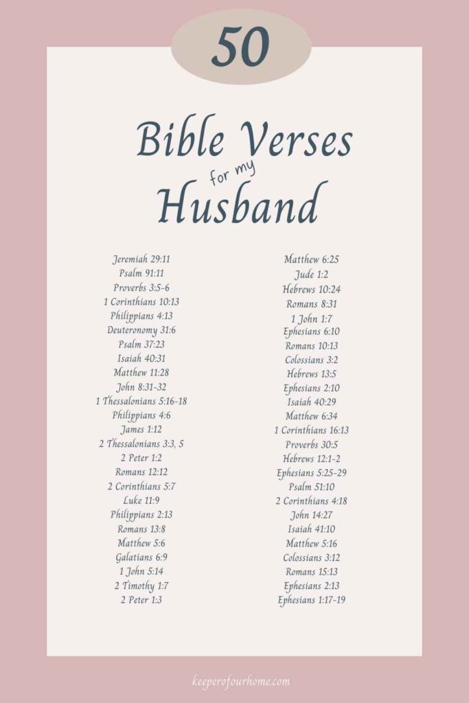 bible verses for my husband pinterest graphic