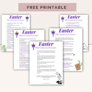 Easter Bible Trivia Free Printable - Keeper of our Home