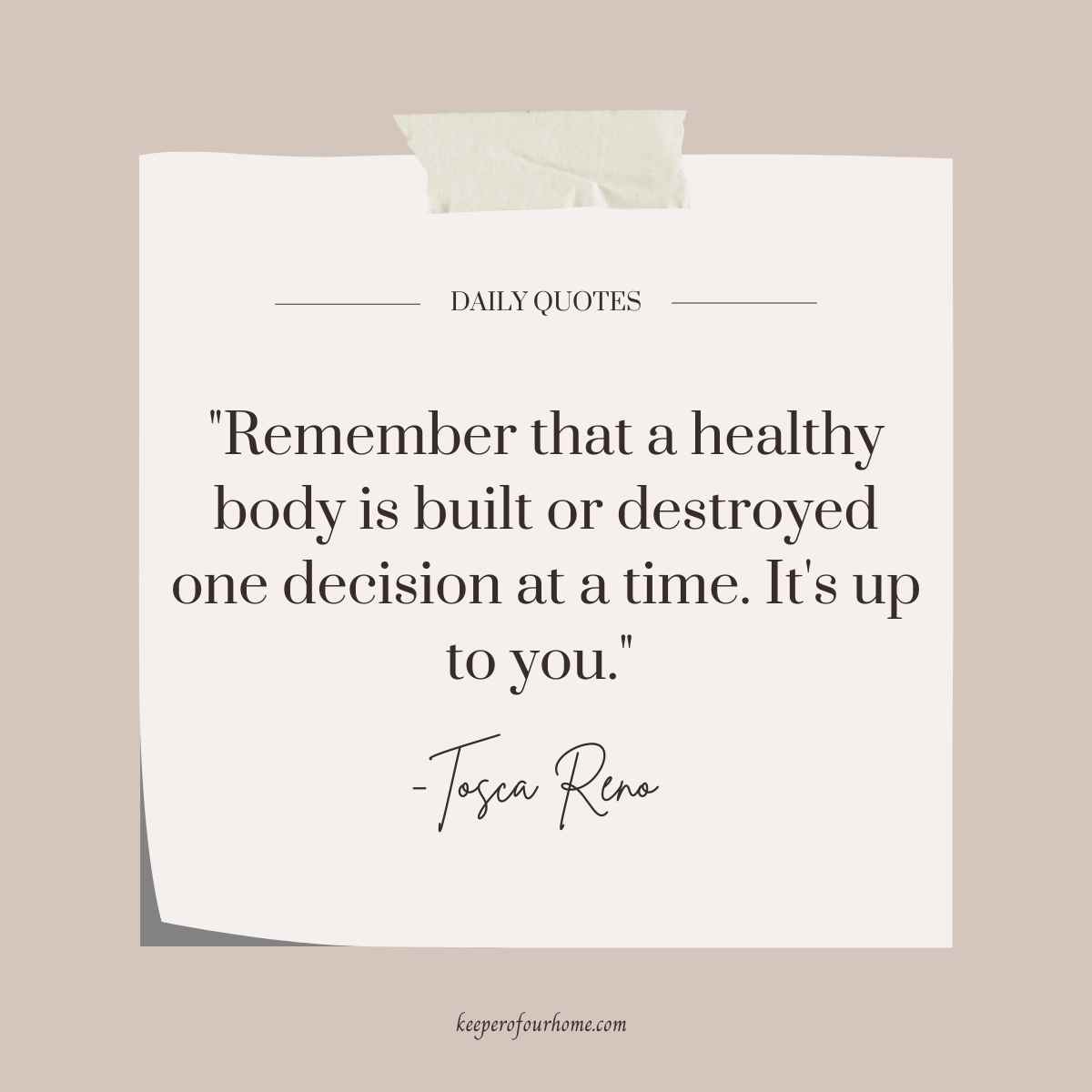 healthy body quote