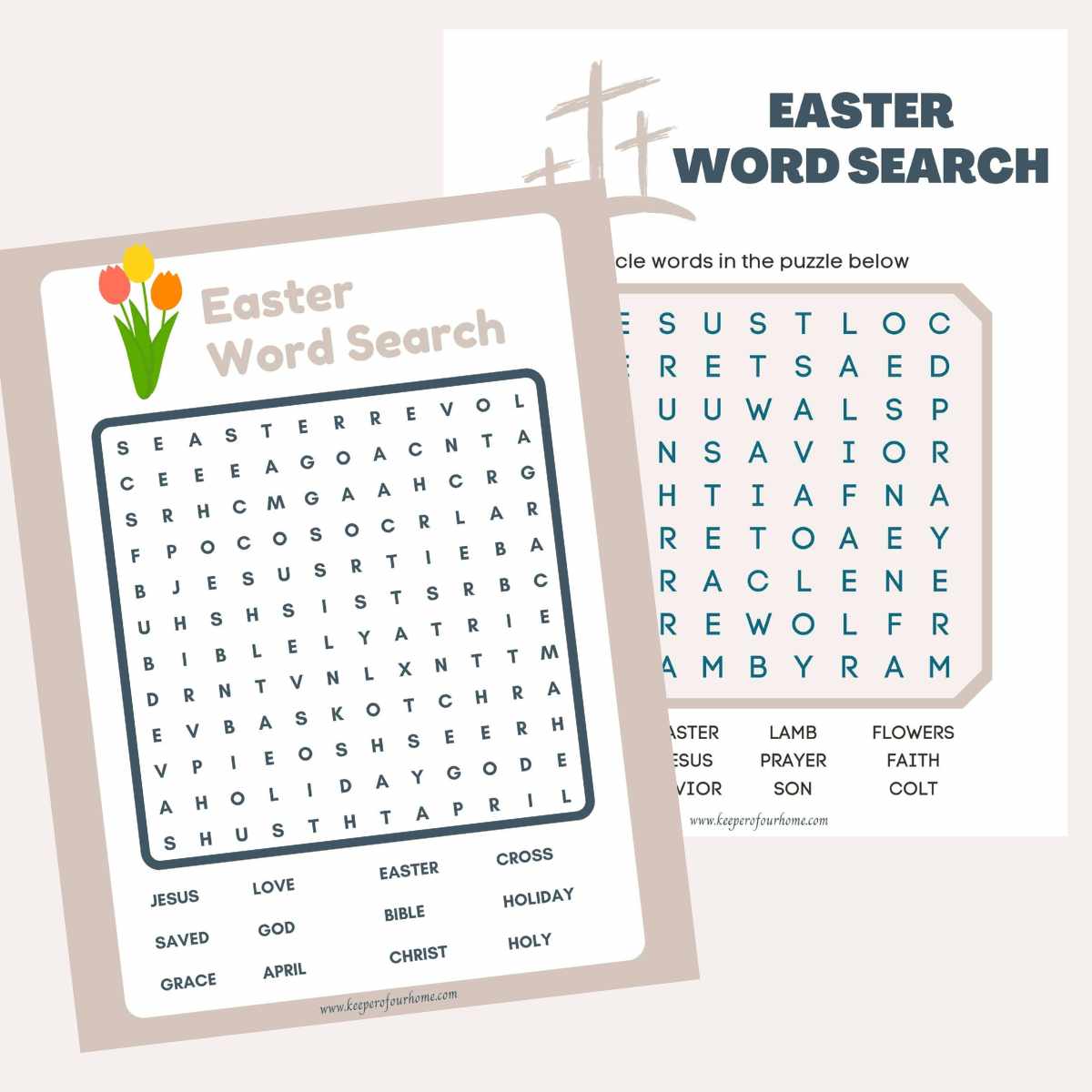 christian word search worksheets