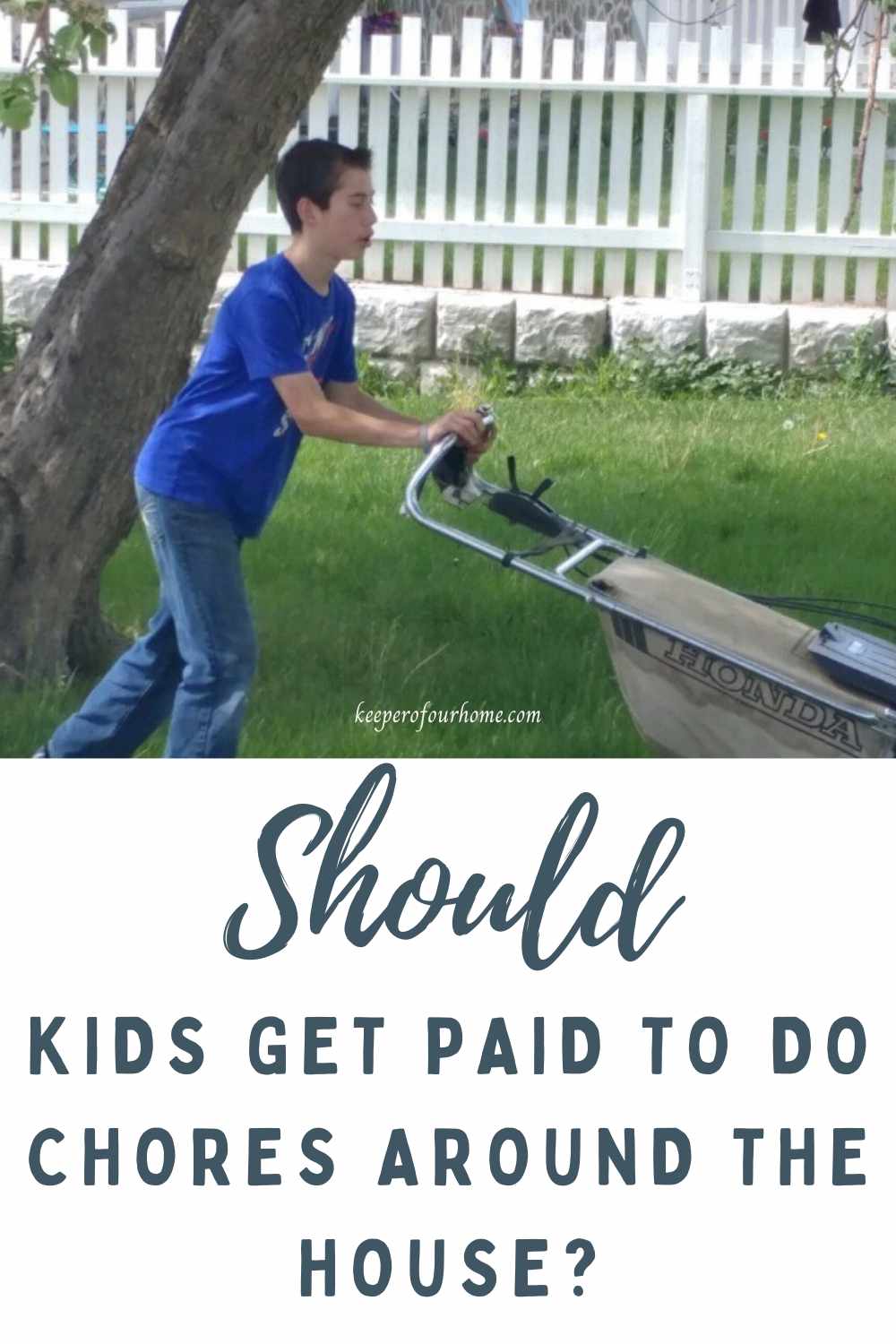 should kids get paid to do chores? Pinterest graphic