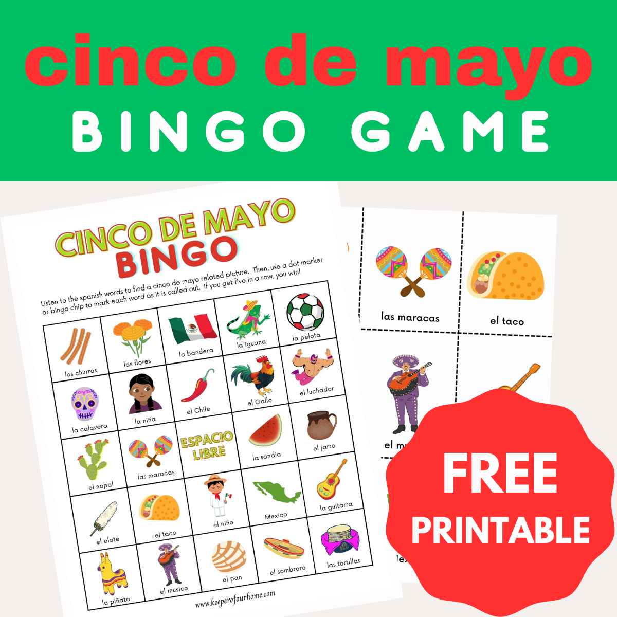 cinco de mayo bingo free printable