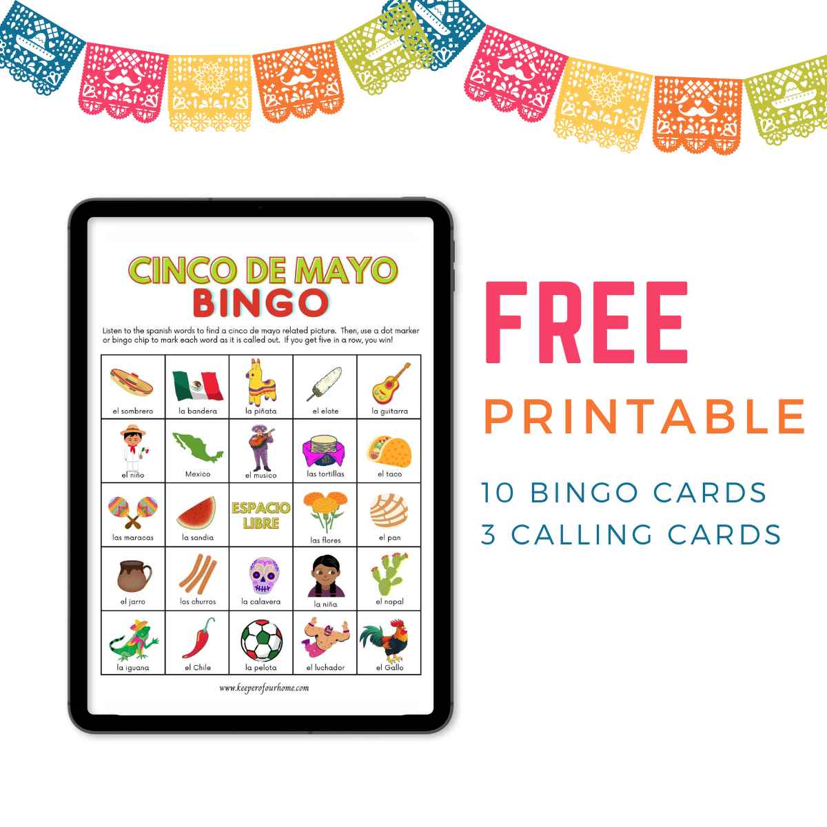 Cinco de mayo bingo free printable