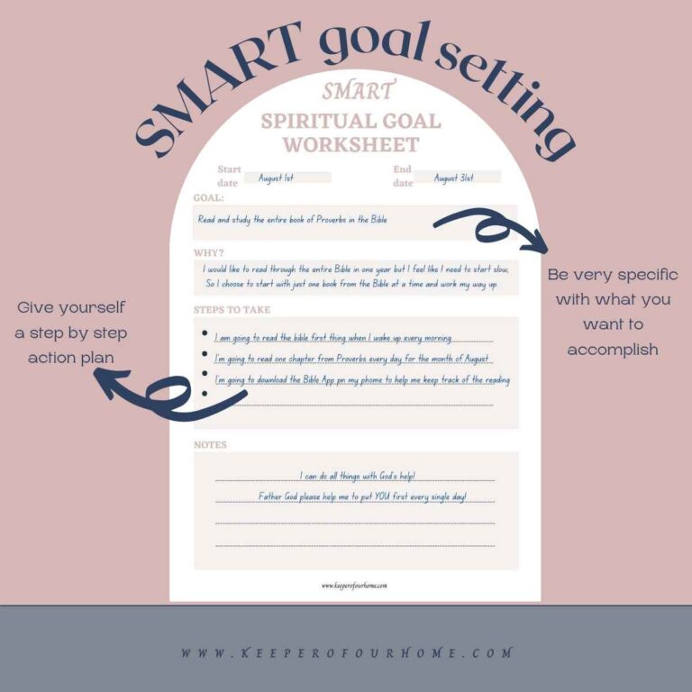 How to Set Spiritual Goals +  Free Worksheet
