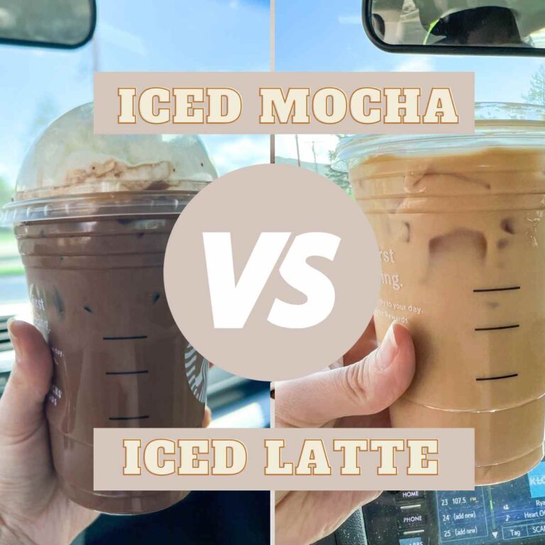 five differences between an Iced mocha vs iced latte