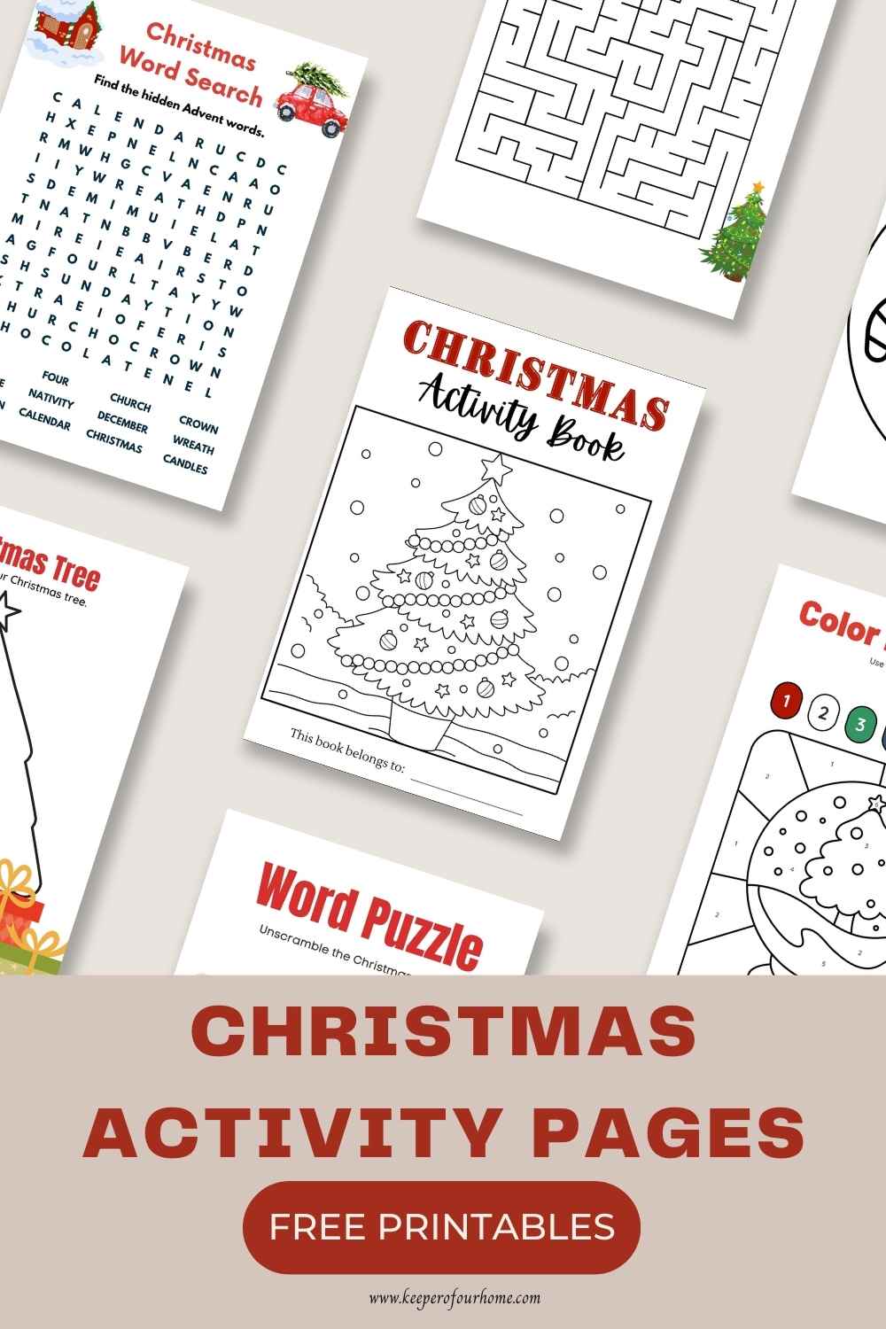 christmas activity booklet printable pinterest graphic