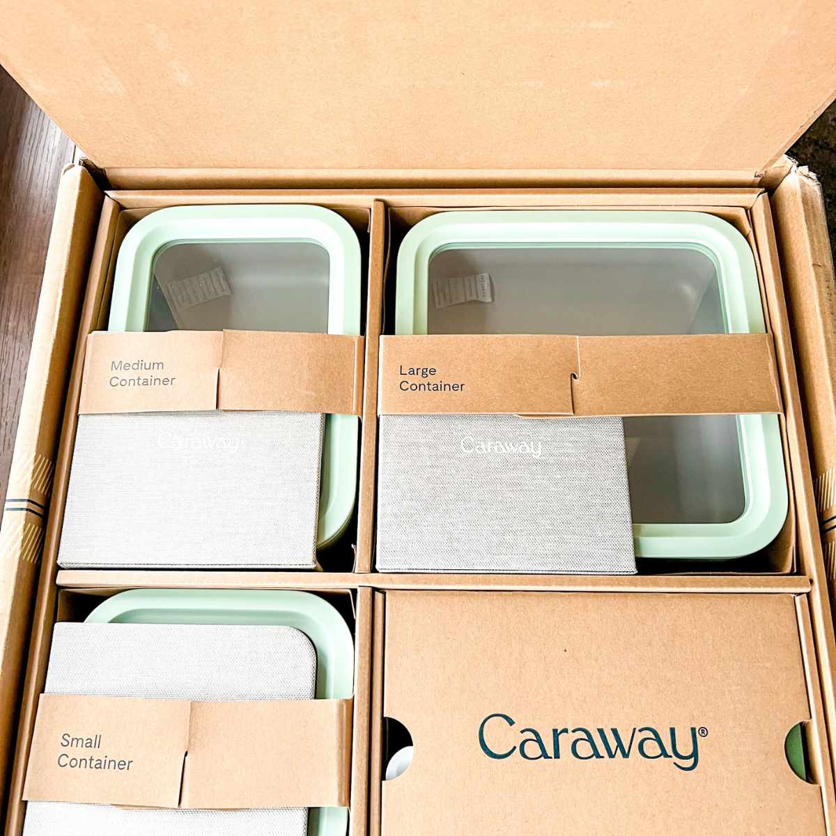 Caraway glass non-toxic food storage container set