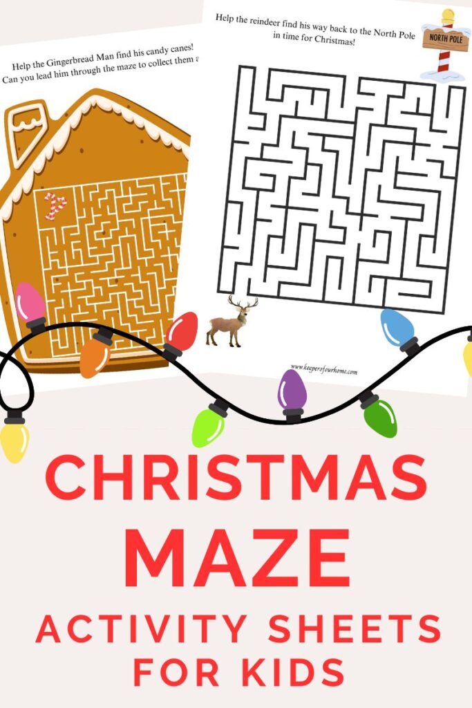 Free Printable Christmas Maze Activity for kids - Keeper of our Home