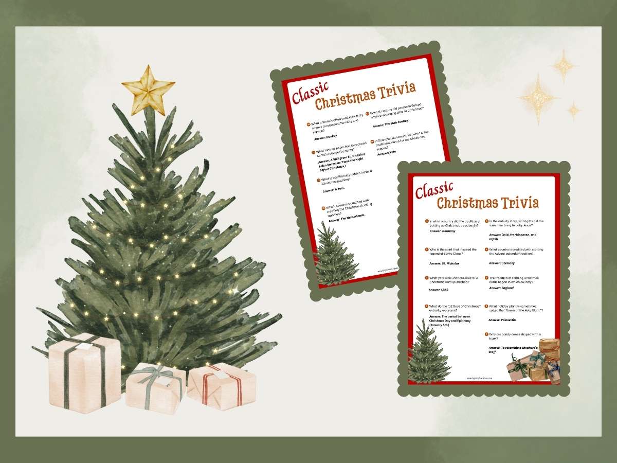 classic traditions christmas trivia game printable pages